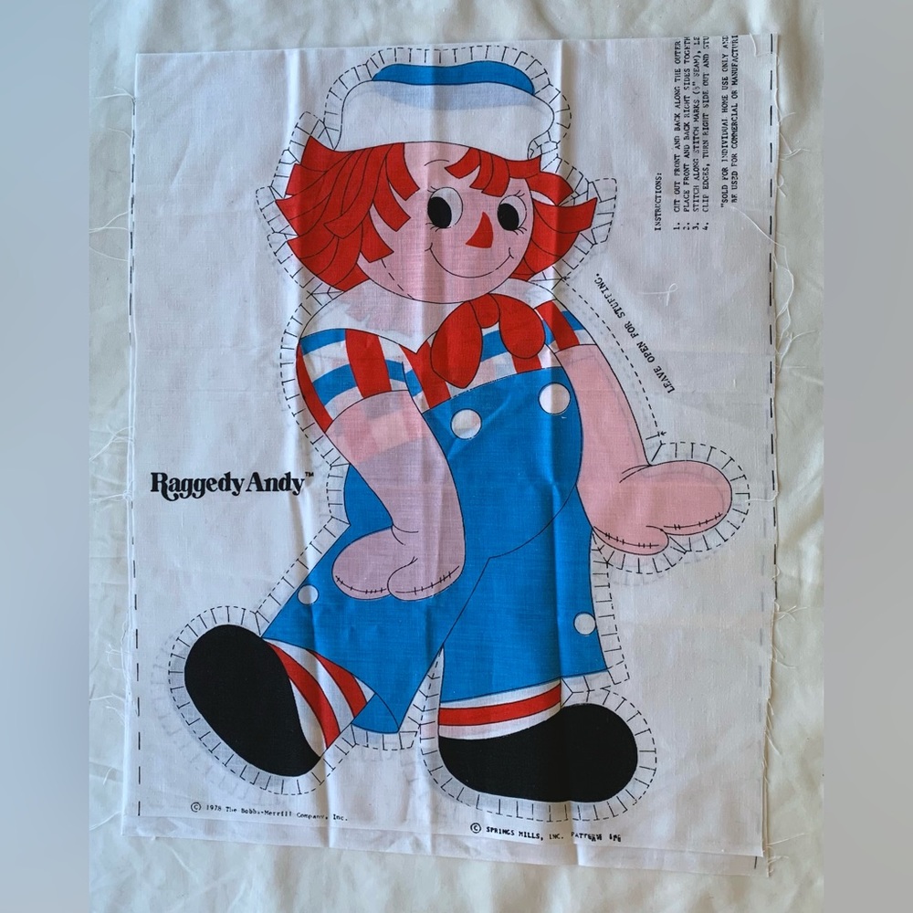 Vintage Cut and Sew Raggedy Andy kit